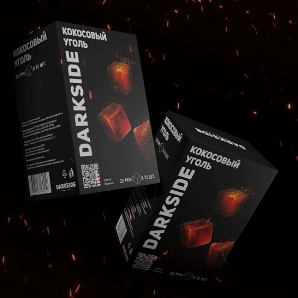 Уголь DARKSIDE CHARCOAL (BIG CUBE) 1KG 72 BRICKS в Томске