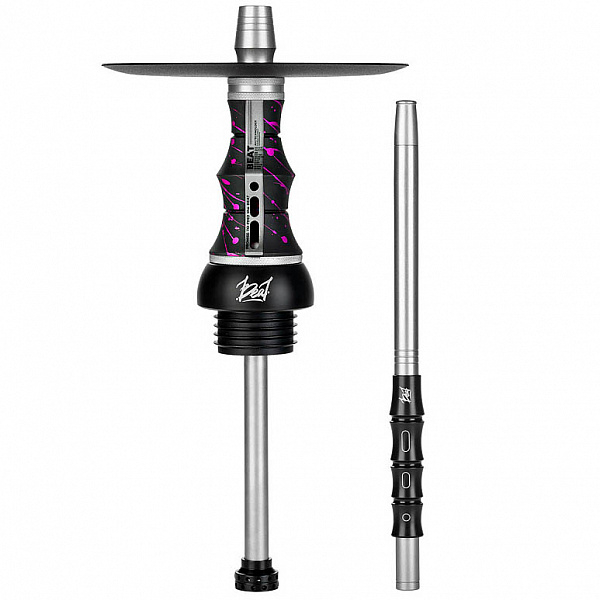 Кальян Alpha Hookah Beat Splash Grumpy прозрачная колба (Черный,Розовый, 40 см) в Томске