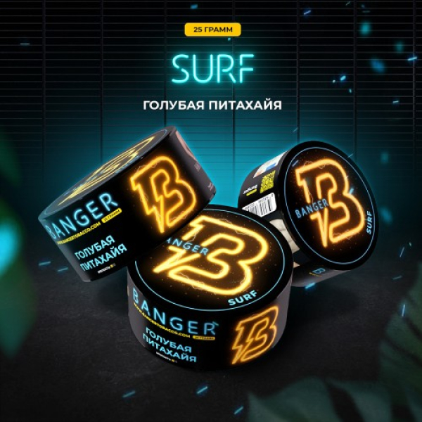 Табак Banger Surf (Голубая Питахайя) 25 гр в Томске