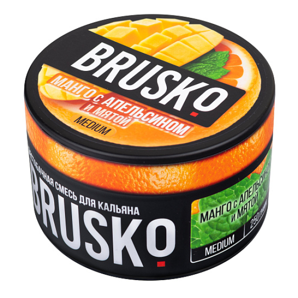 Смесь BRUSKO МАНГО С АПЕЛЬСИНОМ И МЯТОЙ (MEDIUM) 250 гр в Томске