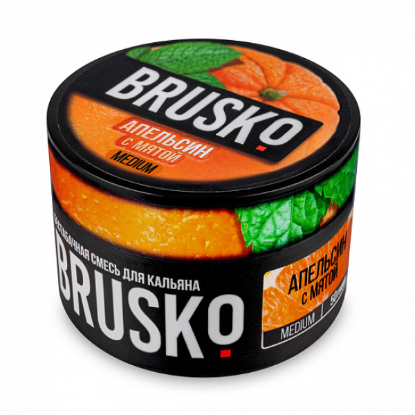 Смесь Brusko Medium Апельсин мята 50 грамм в Томске