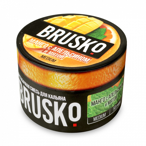 Смесь Brusko Medium Манго апельсин мята 50 грамм в Томске