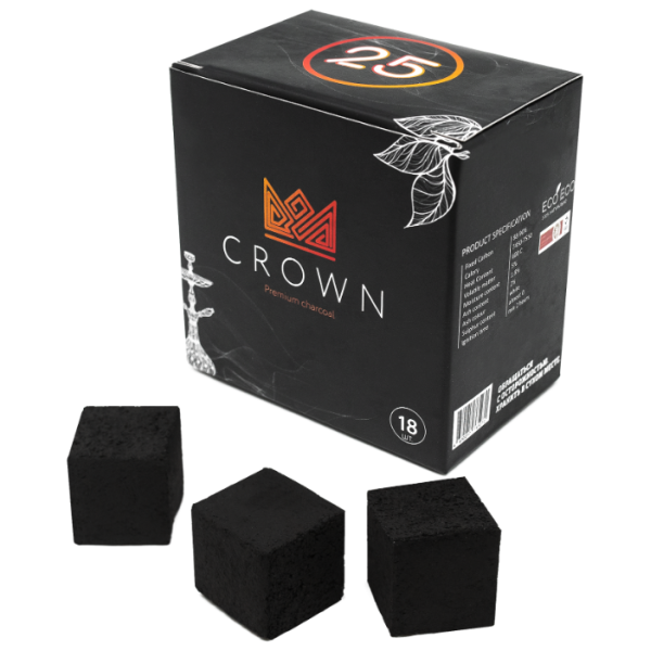 Кокосовый уголь Crown 25мм - 18 шт. в Томске