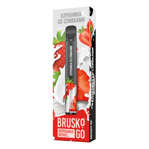 Одноразовая электронная сигарета Brusko Go Клубника Со Сливками 800 затяжек в Томске
