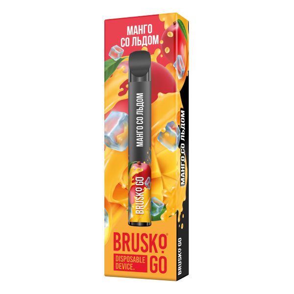 Одноразовая электронная сигарета Brusko Go Манго Со Льдом 800 затяжек в Томске