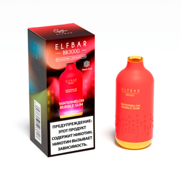 Elfbar BB3000 Арбузная жвачка, 3000 тяг в Томске