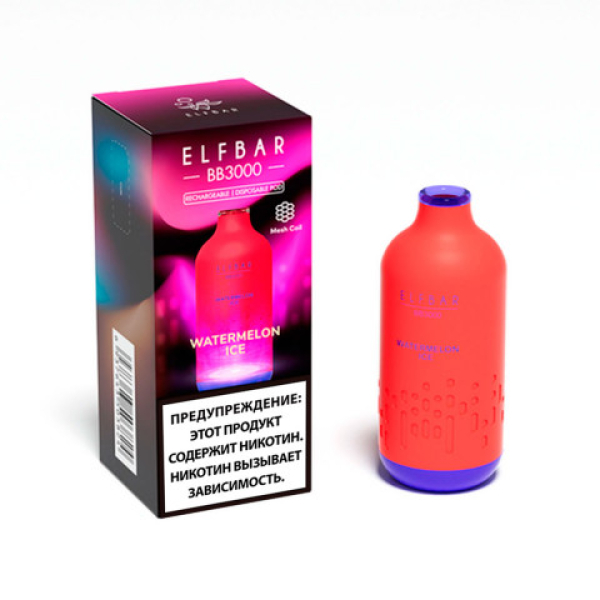 Elfbar BB3000 Арбузный лед, 3000 тяг в Томске
