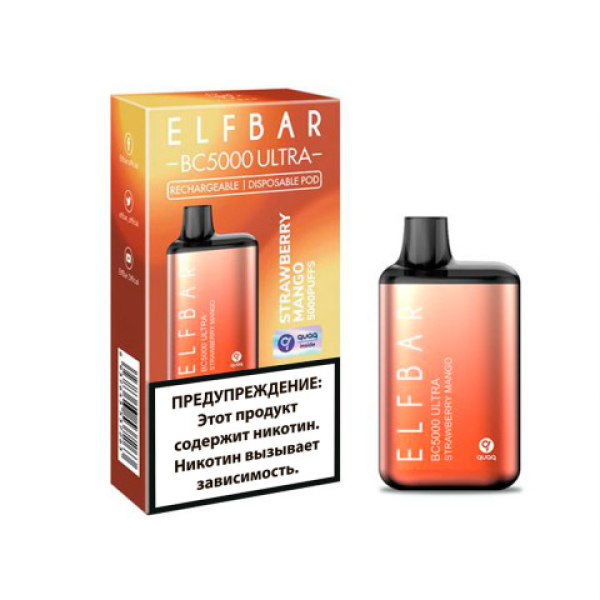 Elfbar BC5000 (Клубника манго), 5000 тяг в Томске