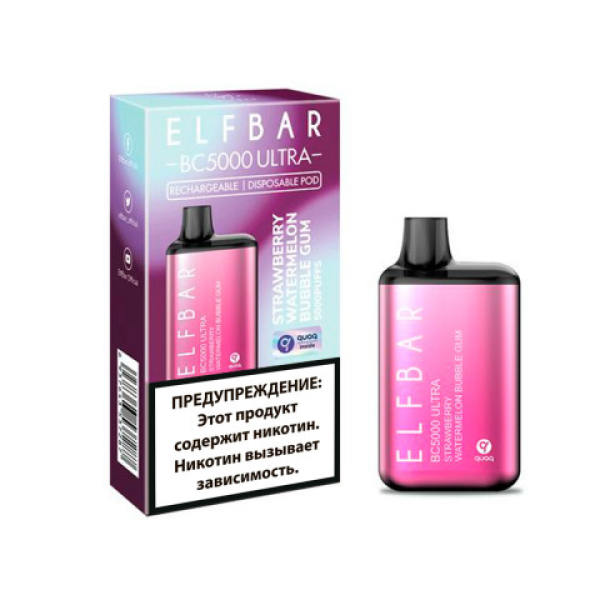 Elfbar BC5000 (Клубничная арбузная жвачка), 5000 тяг в Томске