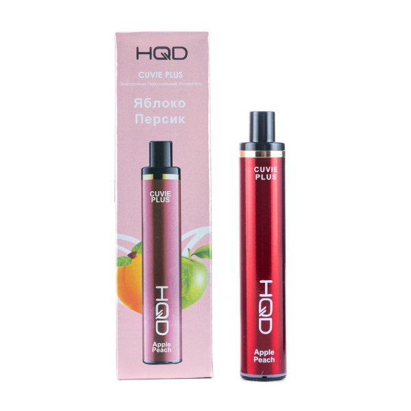 Одноразовая электронная сигарета HQD Cuvie Plus Apple Peach (Яблоко Персик) 1200 затяжек в Томске