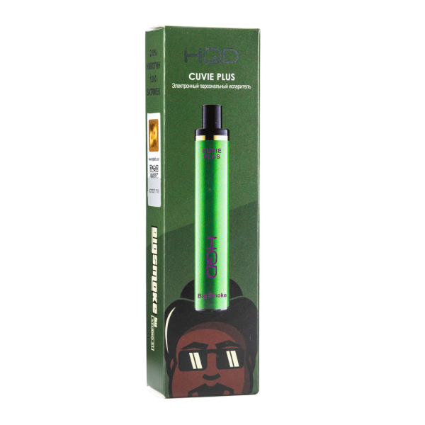 Одноразовая электронная сигарета HQD Cuvie Plus Big smoke 1200 затяжек в Томске