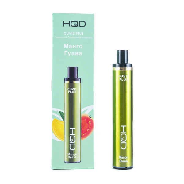 Одноразовая электронная сигарета HQD Cuvie Plus Mango Guava (Манго Гуава) 1200 затяжек в Томске