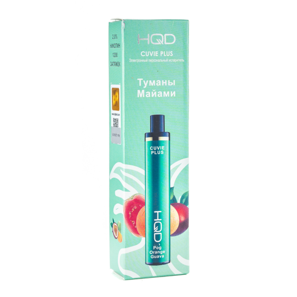 Одноразовая электронная сигарета HQD Cuvie Plus Orange Guava (Туман Майами) 1200 затяжек в Томске