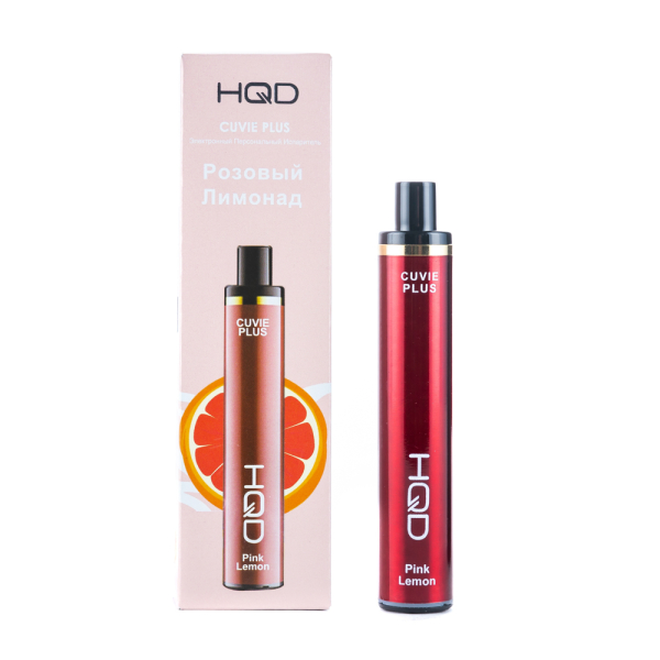 Одноразовая электронная сигарета HQD Cuvie Plus Pink Lemon (Розовый Лимонад) 1200 затяжек в Томске