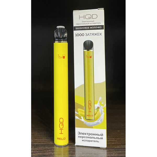 HQD melo banana milk (банановое молочко) 1000 затяжек в Томске