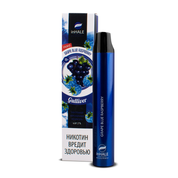 inHale Guliver Hard Grape Blue Raspberry (Ежевика С Виноградом) 1500 затяжек в Томске