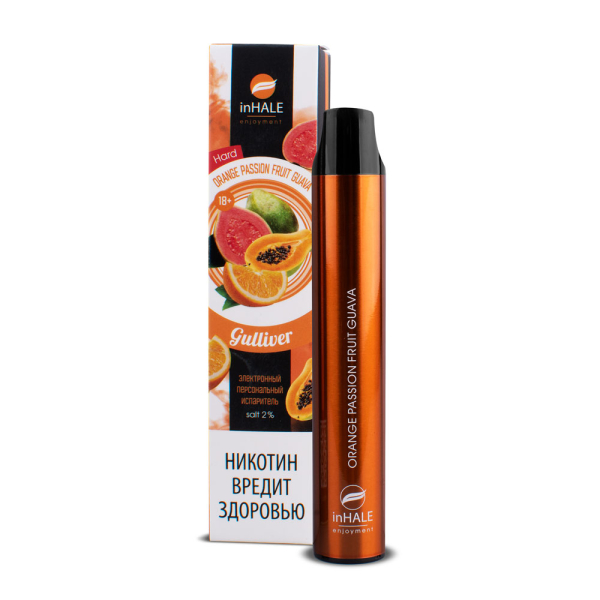 inHale Guliver Hard Orange Passion Fruit Guava (Апельсин Маракуйя Гуава) 1500 затяжек в Томске