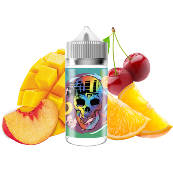 Жидкость SKULL Fruit Bomb (Персик Мандарин Ледяная Вишня) (100 мл, 0 мг/мл) в Томске