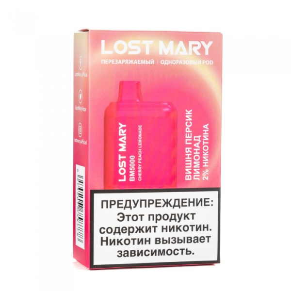 Lost Mary Cherry Peach Lemonade Вишня персик лимонад, 5000 тяг в Томске
