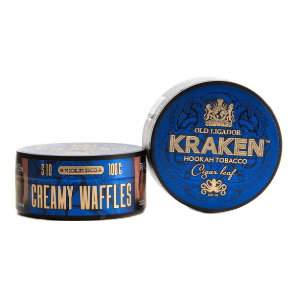 Табак Kraken Medium Seco Creamy Waffles (Сливочные вафли) 100 гр в Томске