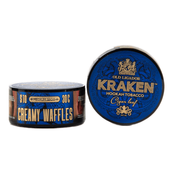 Табак Kraken Medium Seco Creamy Waffles (Сливочные вафли) 30 гр в Томске