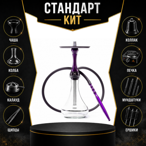 Набор с кальяном  Alpha Hookah X Purple СТАНДАРТ в Томске