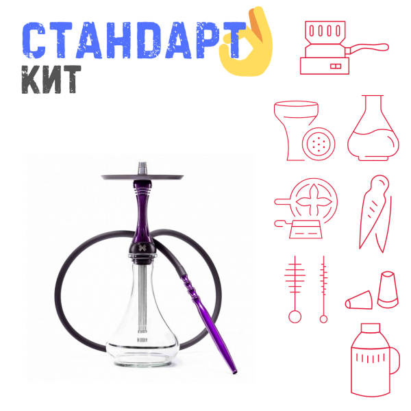Набор с кальяном  Alpha Hookah X Purple СТАНДАРТ в Томске