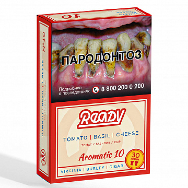 Табак READY №10 TOMATO BASIL CHEESE (Томат Базилик сыр) 30 гр в Томске