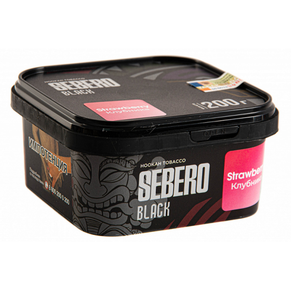 Табак SEBERO BLACK STRAWBERRY 200 гр в Томске