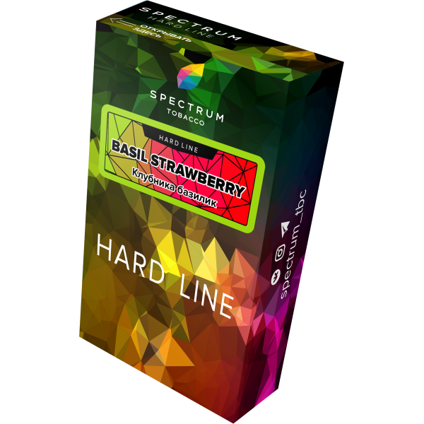 Табак Spectrum Hard basil strawberry 40 грамм в Томске