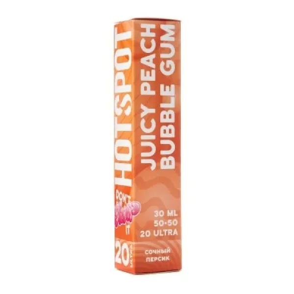 Жидкость HOTSPOT Chow Ultra Juicy Peach Bubble Gum 30 мл в Томске