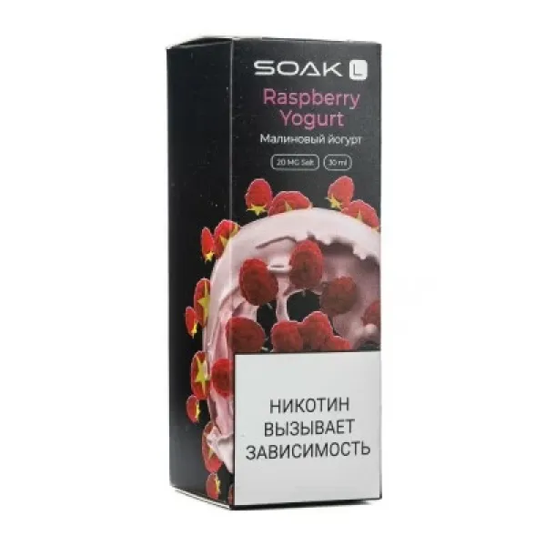 Жидкость SOAK L Raspberry Yogurt 30 мл в Томске