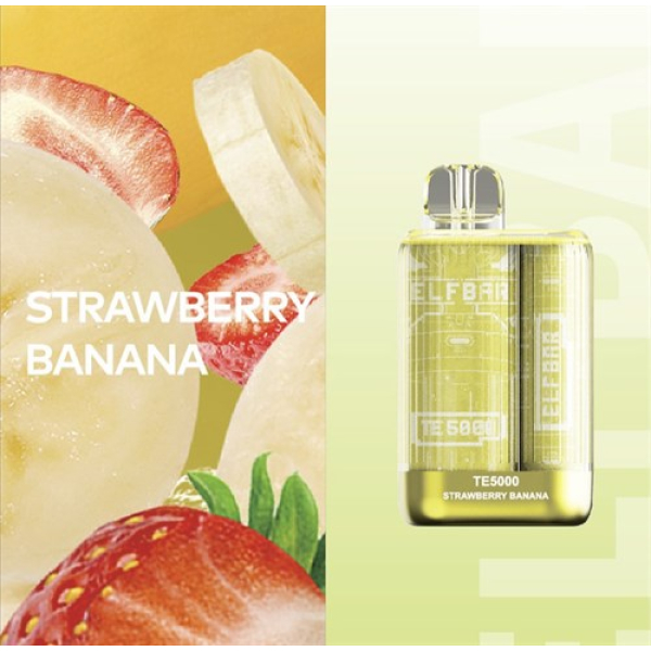 Elfbar TE5000 Strawberry Banana, 5000 тяг в Томске