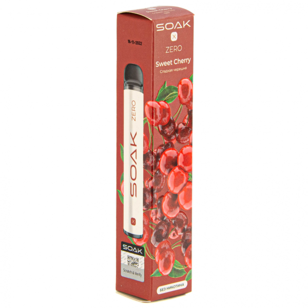 SOAK X ZERO Sweet cherry 1500 затяжек (без никотина) в Томске