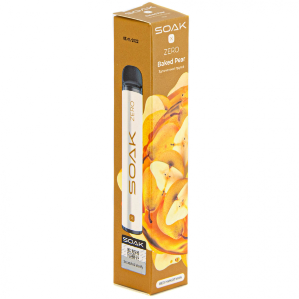 SOAK X ZERO Baked pear 1500 затяжек (без никотина) в Томске