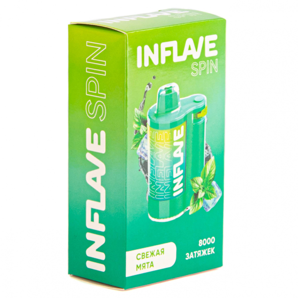 INFLAVE SPIN Свежая мята (8000 затяжек) в Томске