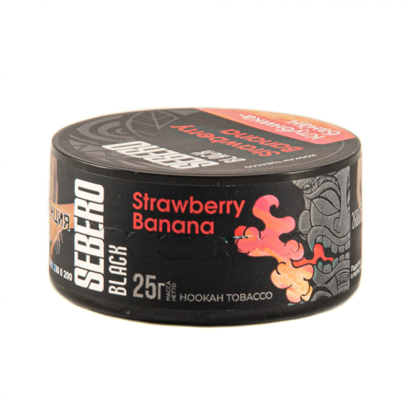Табак Sebero Black Strawberry Banana  25 грамм в Томске