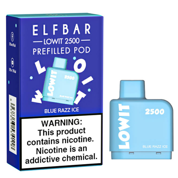 Картридж Elf Bar Lowit 2500 20 мг, 6 мл (Blue Razz Ice) в Томске
