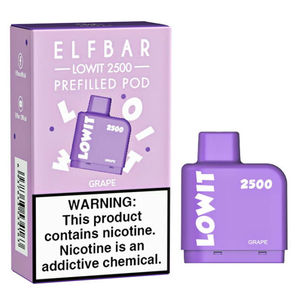 Картридж Elf Bar Lowit 2500 20 мг, 6 мл (Grape) в Томске