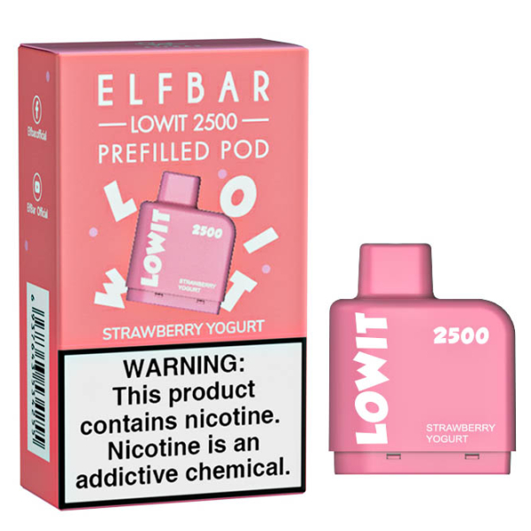 Картридж Elf Bar Lowit 2500 20 мг, 6 мл (Strawberry Yogurt) в Томске