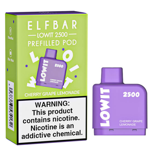 Картридж Elf Bar Lowit 2500 20 мг, 6 мл (Cherry Grape Lemonade) в Томске