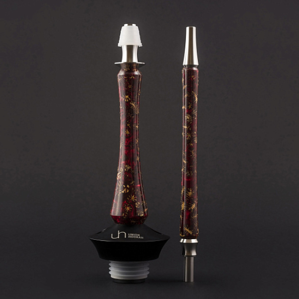 Кальян Union Hookah Sleek Акрил С Шишками Красный   в Томске