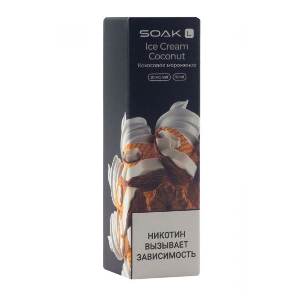 Жидкость Soak Ice Cream Coconut 10 Мл 2 Мг в Томске
