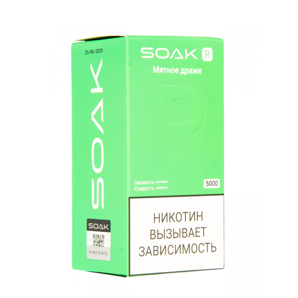 Soak R Мятное Драже 5000 Затяжек в Томске