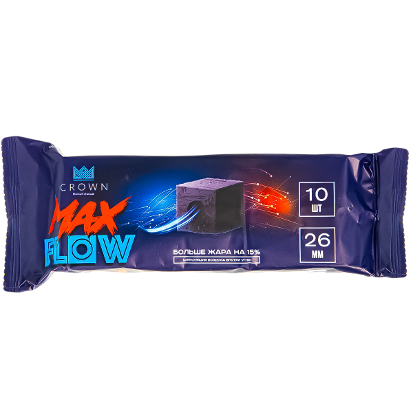 Уголь Crown Maxflow Кокосовый 10 Шт (26 Мм) в Томске