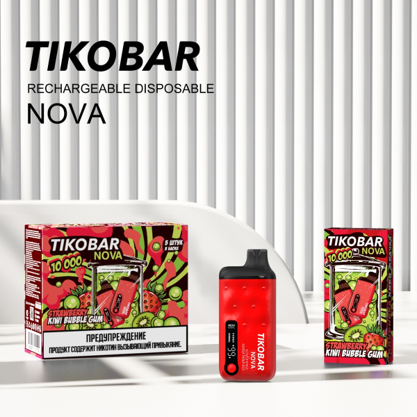 Электронка Tikobar Nova Клубника Киви Жвачка 10000 Затяжек в Томске