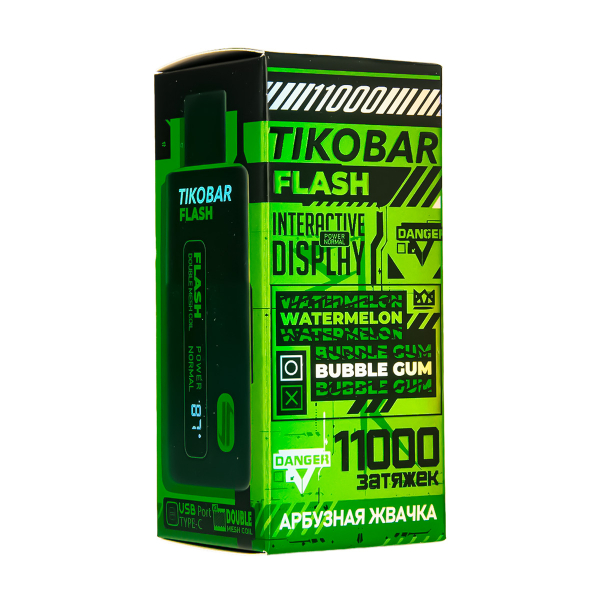 Электронка Tikobar Flash Арбузная Жвачка 11000 Затяжек в Томске