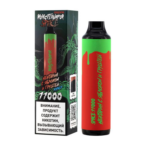 Электронка Monstervapor Space Нектарин Яблоко И Груша (11000 Затяжек) в Томске