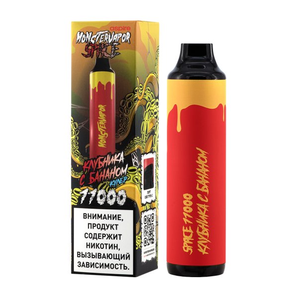 Электронка Monstervapor Space Клубника И Банан (11000 Затяжек) в Томске