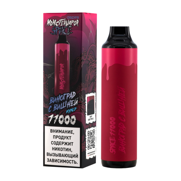 Электронка Monstervapor Space Виноград И Вишня (11000 Затяжек) в Томске